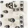 Alexander McQueen fringed skull-print scarf