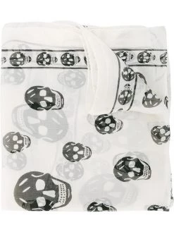Alexander McQueen Chiffon Skull Scarf
