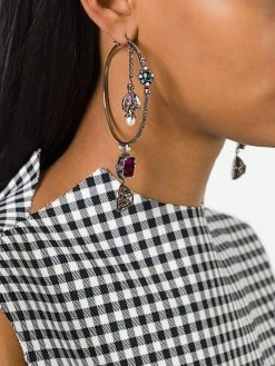 Alexander McQueen embellished hoop earrings