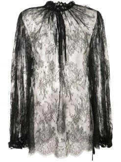 Alexander McQueen sheer lace blouse