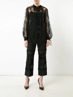 Alexander McQueen sheer lace blouse