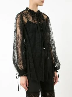 Alexander McQueen sheer lace blouse