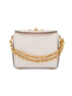 Alexander McQueen White Box Mini leather shoulder bag