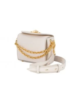 Alexander McQueen White Box Mini leather shoulder bag