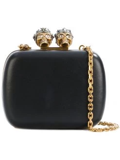 Alexander McQueen queen and king skeleton box clutch