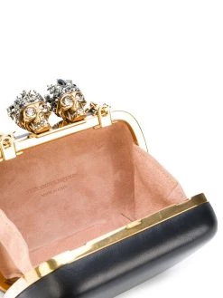 Alexander McQueen queen and king skeleton box clutch