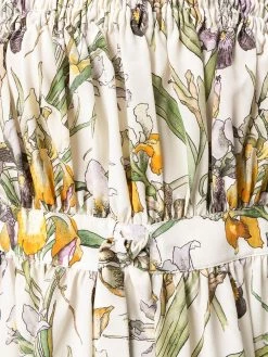 Alexander McQueen flared floral bandeau top