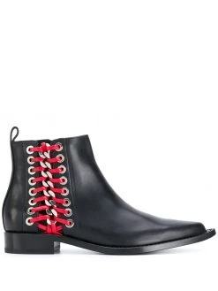 Alexander McQueen Braided Chain ankle boots