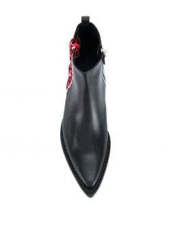 Alexander McQueen Braided Chain ankle boots