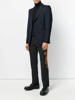 Alexander McQueen paisley patch trousers