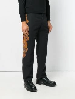 Alexander McQueen paisley patch trousers