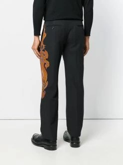 Alexander McQueen paisley patch trousers
