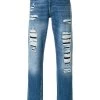 Alexander McQueen straight-leg distressed jeans