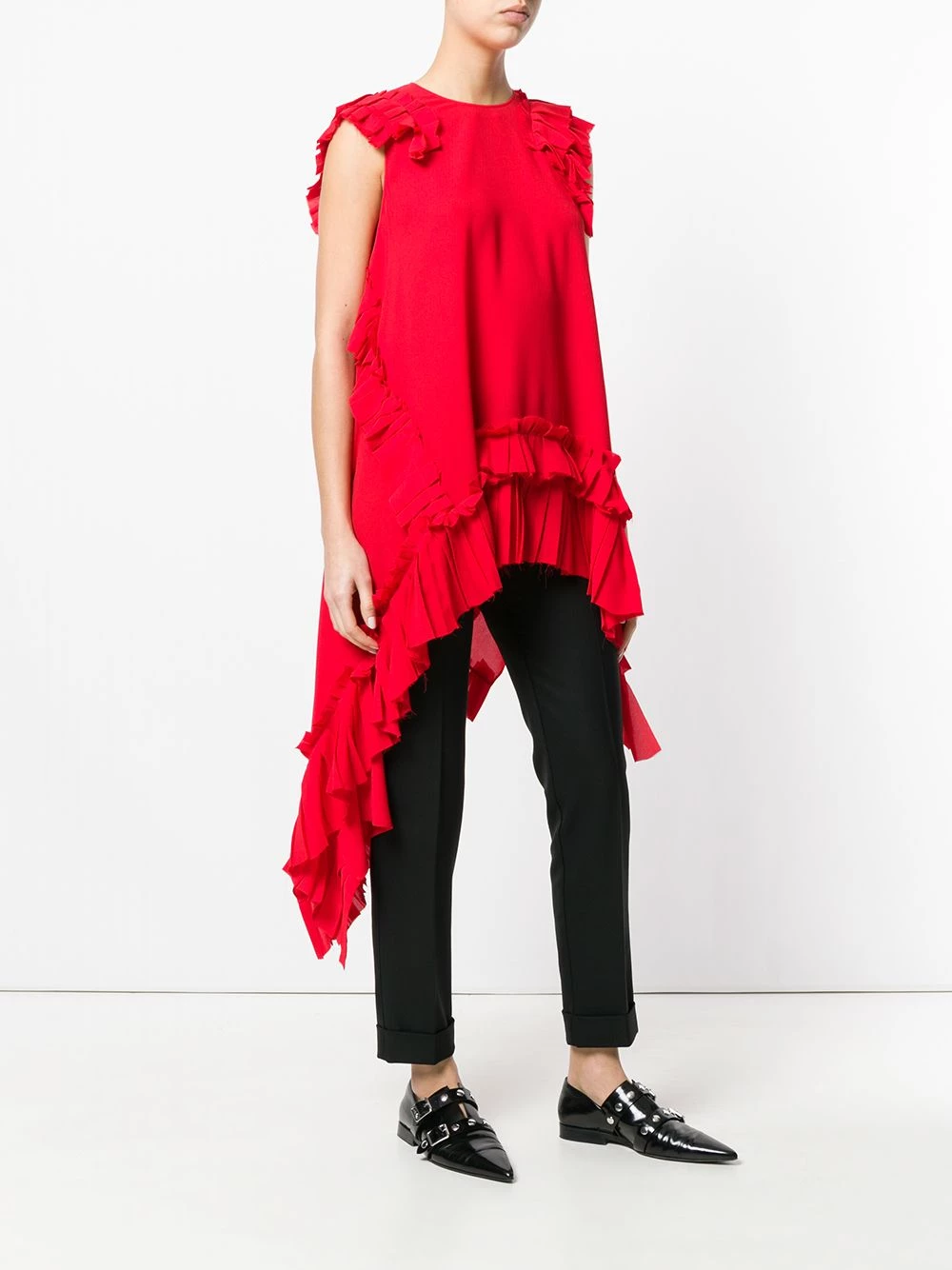 New ❤️ Alexander McQueen Asymmetric ruffle top ⌛ 3 Alexander McQueen asymmetric ruffle top