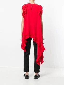 New ❤️ Alexander McQueen Asymmetric ruffle top ⌛ 8 Alexander McQueen asymmetric ruffle top
