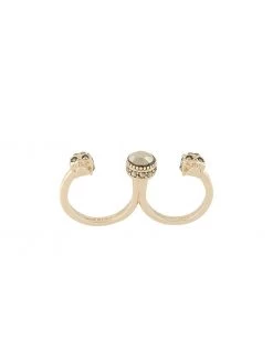 Alexander McQueen skull double ring