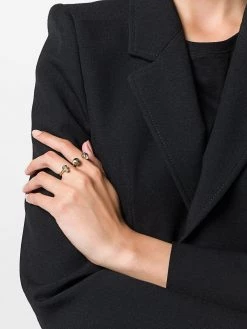 Alexander McQueen skull double ring