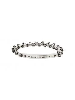 Alexander McQueen silver mini skull bracelet