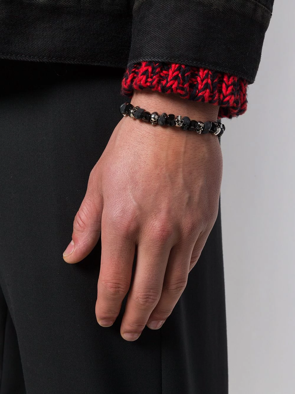 Wholesale 🔥 Alexander McQueen BEADED SKULL BRACELE 😀 2 Alexander McQueen BEADED SKULL BRACELE