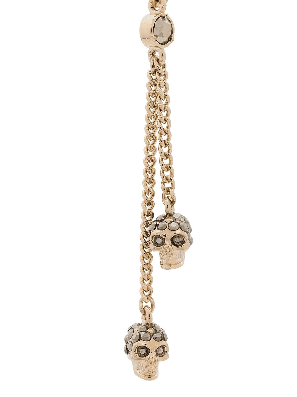 Top 10 ⌛ Alexander McQueen Metallic chain skull earrings 🥰 3 Alexander McQueen metallic chain skull earrings