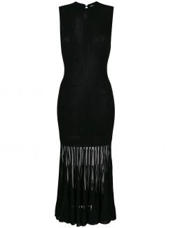 Alexander McQueen sheer panel sleeveless dress