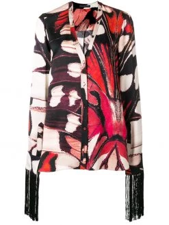 Alexander McQueen butterfly print blouse