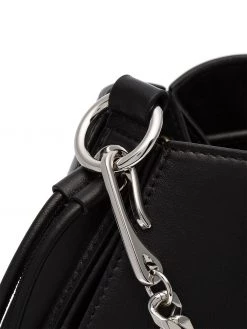 Alexander McQueen black drawstring fastened structured bucket bag
