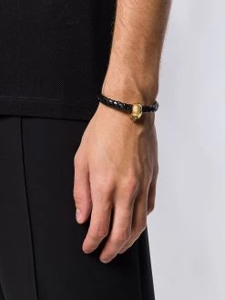 Alexander McQueen skull leather bracelet