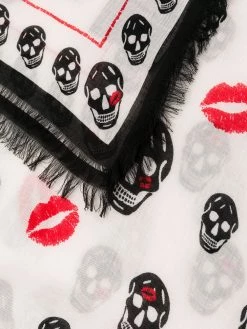 Alexander McQueen skull and lips scarf