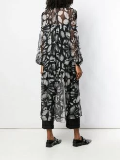 Alexander McQueen seashell print high-low blouse