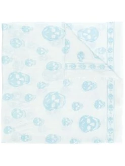Alexander McQueen skull embroidered scarf