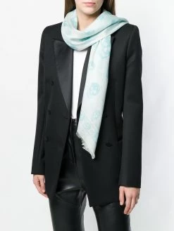 Alexander McQueen skull embroidered scarf