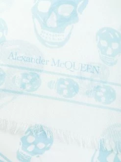 Alexander McQueen skull embroidered scarf