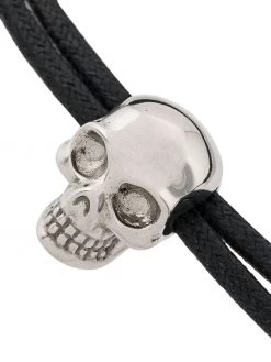 Alexander McQueen woven skull bracelet