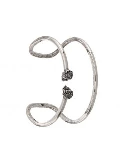 Alexander McQueen S-M Skull double bangle