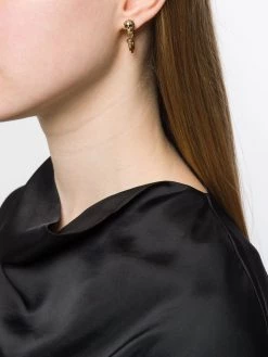 Alexander McQueen crystal skull loop earring