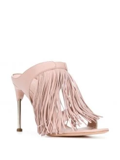 Alexander McQueen fringed mules
