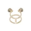 Alexander McQueen Twin Skull double ring