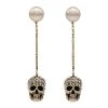 Alexander McQueen pave skull earrings