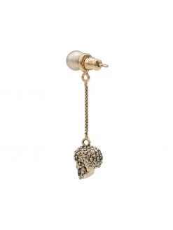 Alexander McQueen pave skull earrings