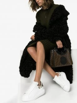 Alexander McQueen Oversized contrast heel counter sneakers