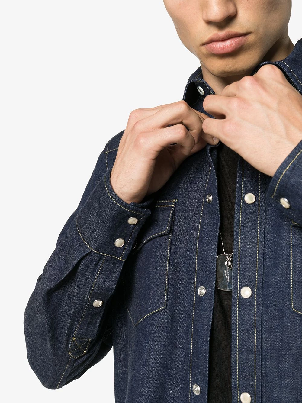 Deals 😉 Alexander McQueen Embroidered denim 👚 shirt 😉 5 Alexander McQueen embroidered denim shirt