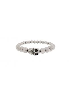 Alexander McQueen beaded skull motif bracelet