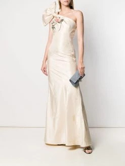 Alexander McQueen one-shoulder evening gown