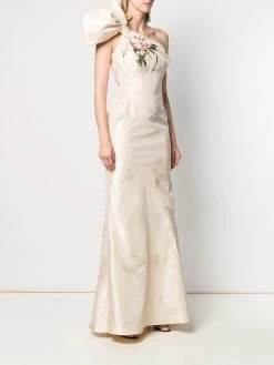 Alexander McQueen one-shoulder evening gown