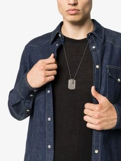 Alexander McQueen identity tag necklace