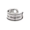 Alexander McQueen engraved safety-pin ring