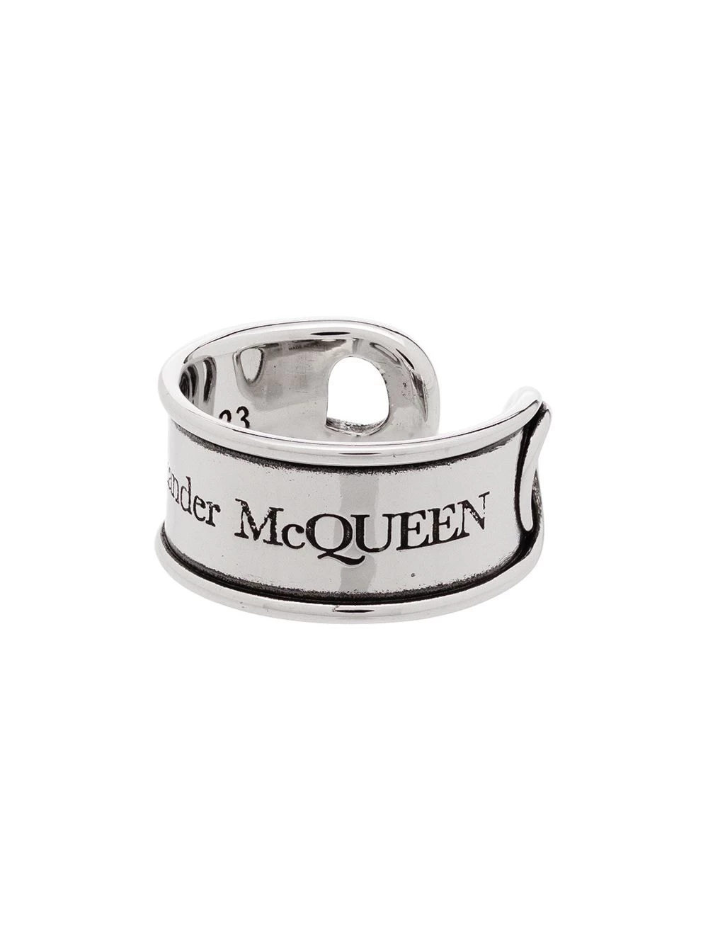 Wholesale 😀 Alexander McQueen Engraved safety pin ring 💯 1 Alexander McQueen engraved safety-pin ring