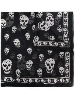 Alexander McQueen skull motif scarf