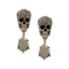 Alexander McQueen skull crystal earrings